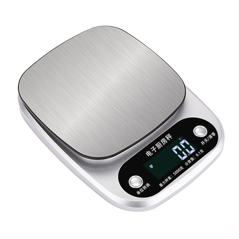 Кухненска електронна везна K305, капацитет 10 кг, корпус от неръждаема стомана/ABS пластмаса и алуминий, електронно измерване, захранване с суха батерия или презареждаема литиева батерия