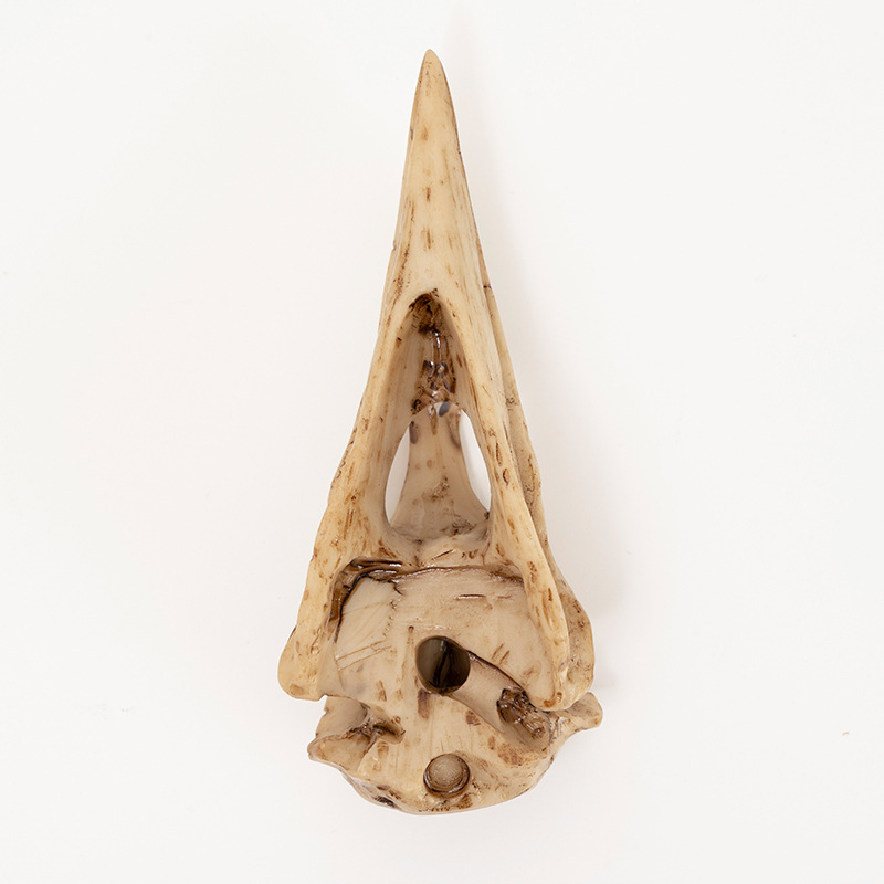Gyantából készült állati koponya dekoráció, pastorális stílus, madárfej koponya példány