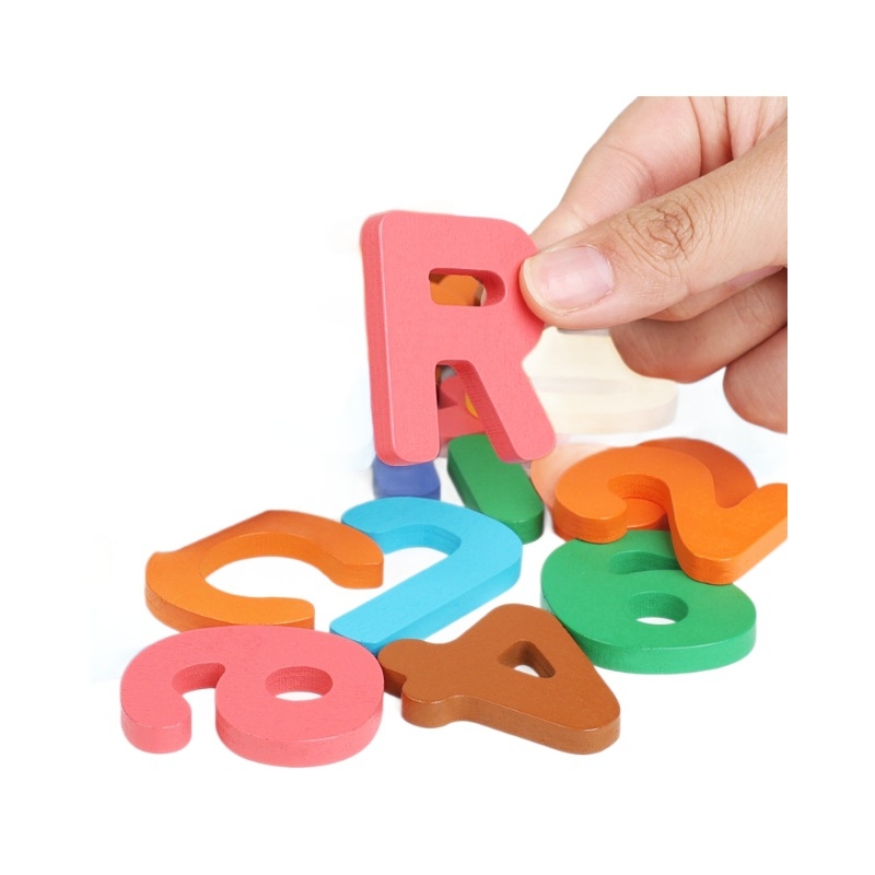 Medinė 3D dėlionė vaikams nuo 4 iki 6 metų: 26 anglų raidžių rašybos pratybos, Montessori švietimo žaislas, pritaikoma pagal brėžinius
