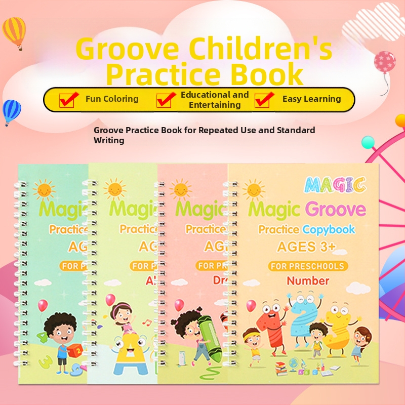Įpjovimo rašymo pratęsimo knygelė anglų vaikams — Ecchi, serija English children practice copybook; medžiaga: baltas kartonas; tinkama rašalai su silpnais tirpikliais; IP leidimas: Ne (Brand: Ecchi; Series: English children practice copybook; Material: Whi