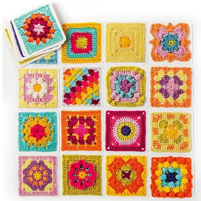 Granny Square Card Deck DIY mezgimo rinkinys — pritaikymas prieinamas