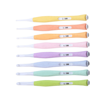 Комплект от 8 куки за плетене със силиконово меки дръжки и ABS конструкция – за плетене, минималистичен стил, възможност за персонализация