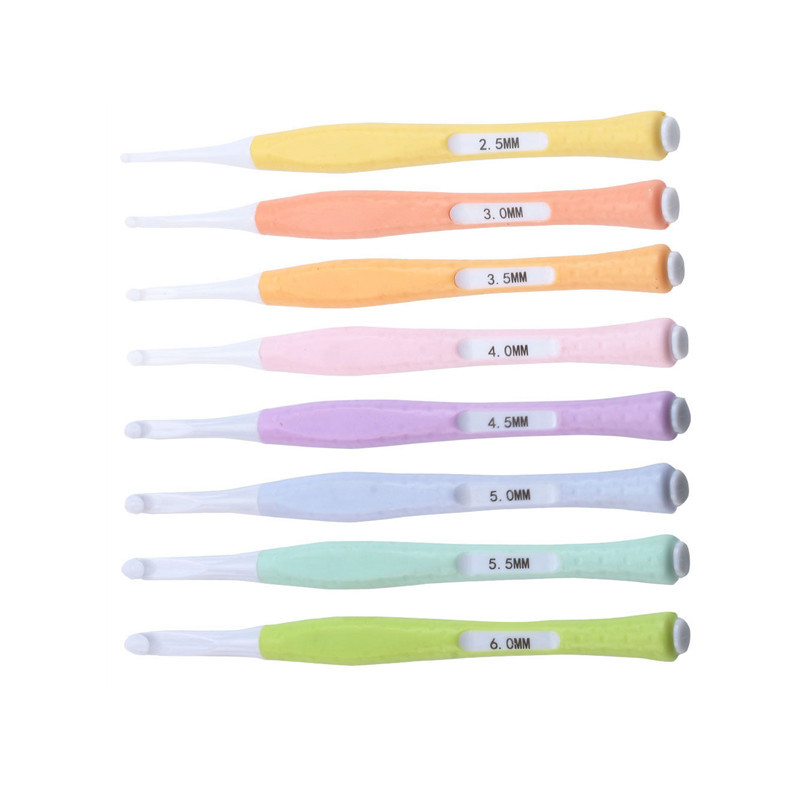 Комплект от 8 куки за плетене със силиконово меки дръжки и ABS конструкция – за плетене, минималистичен стил, възможност за персонализация