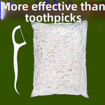 Dantų siūlų lazdelė – ultra plona, lankaus formos, dviejų galų, 30–50 vnt., 80–100 paketėlių