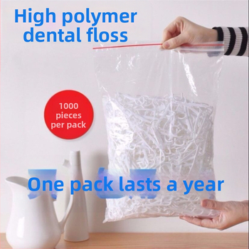 Dantų siūlų lazdelė – ultra plona, lankaus formos, dviejų galų, 30–50 vnt., 80–100 paketėlių