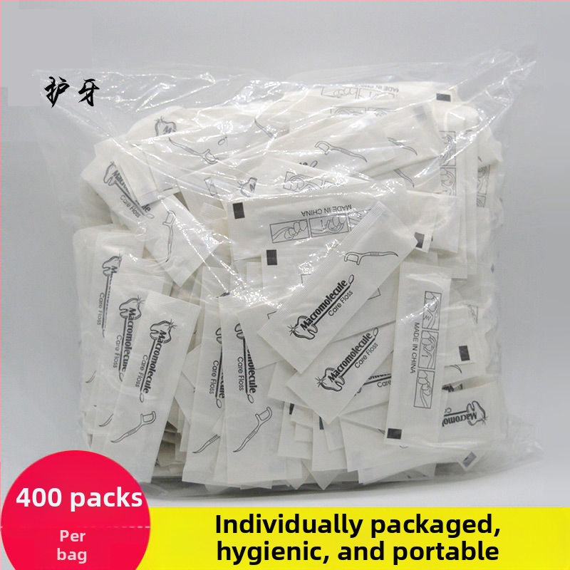 Dantų siūlų lazdelė – ultra plona, lankaus formos, dviejų galų, 30–50 vnt., 80–100 paketėlių