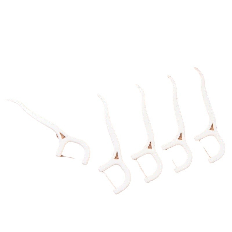 Dantų siūlų lazdelė – ultra plona, lankaus formos, dviejų galų, 30–50 vnt., 80–100 paketėlių