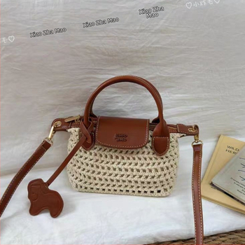 Medvilninė Tote rankinė moterims, užsegama užtrauktuku, vidinis kišenė su užtrauktuku ir telefono kišenė, Bao nanfeng, pavasaris 2024