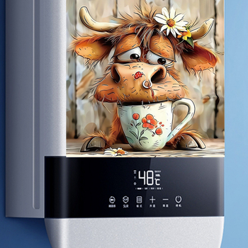 Διακοσμητικό αυτοκόλλητο τοίχου PVC, αδιάβροχο και αφαιρούμενο, χαριτωμένο μοτίβο με μοσχαράκι, κατάλληλο για σαλόνι ή υπνοδωμάτιο, μοντέρνο μινιμαλιστικό στυλ