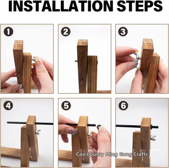 Ξύλινο ράφι για κλωστές – επιτραπέζιος πολυλειτουργικός οργανωτής, 1 επίπεδο, μοντέρνο στιλ