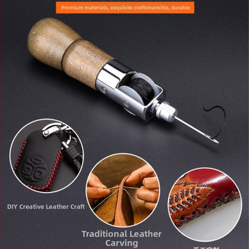 Σετ εργαλείων ραψίματος δέρματος – 7 τεμάχια, κατασκευή από σίδηρο και πλαστικό, Jinbao (7 τεμάχια • σίδηρος + πλαστικό • Jinbao)