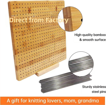 Ξύλινο τετράγωνο loom για κροσέ, χειροποίητο, ματ για ύφανση μαλλιού, μάρκα Cherry, μοντέρνο μινιμαλιστικό στυλ, προσαρμόζεται με καουτσούκ ξύλο ή σανίδα μπαμπού, κατηγορία: Άλλα ξύλινα προϊόντα.