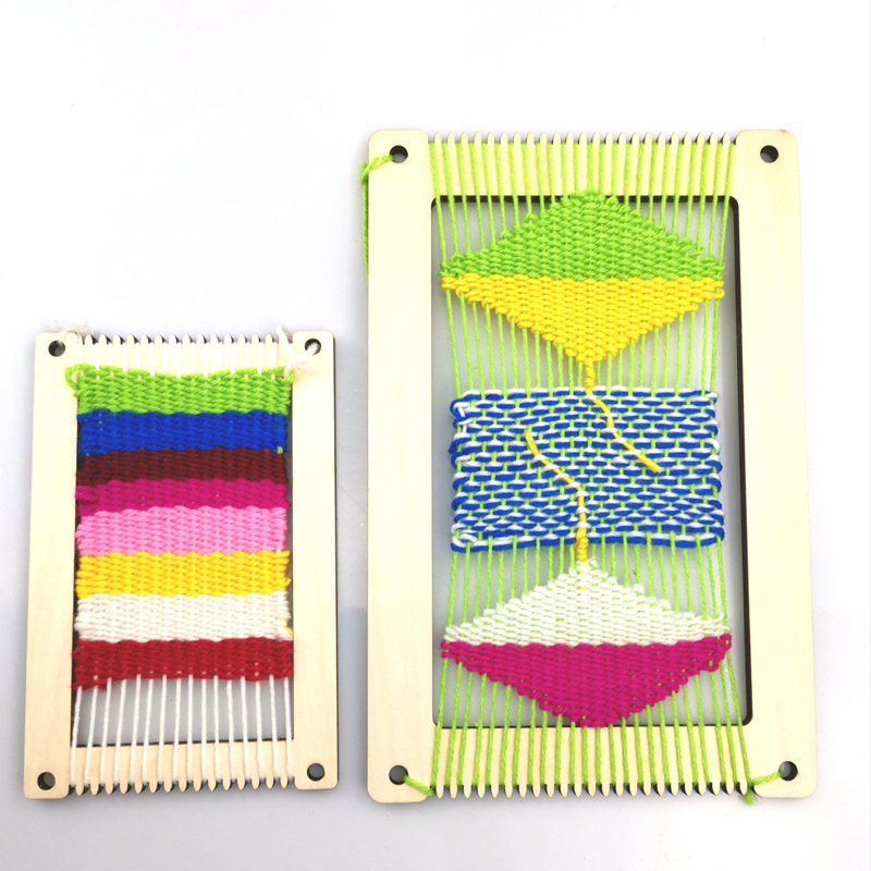 Aparat de tricotat manual pentru copii – placă DIY pentru învățarea tricotatului din lână