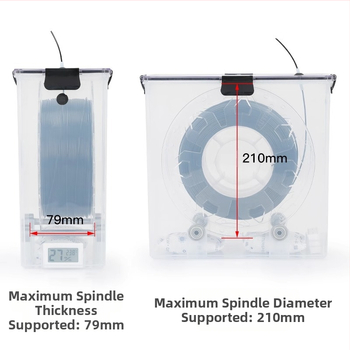 Θήκη ξήρανσης υλικών 3D εκτύπωσης, χωρητικότητα 1 kg, PLA αναλώσιμα, PETG κλειστός αποθηκευτικός χώρος, προστασία από σκόνη και υγρασία