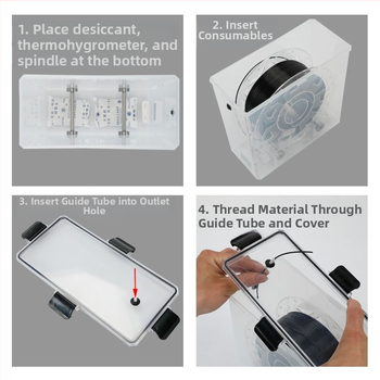 Θήκη ξήρανσης υλικών 3D εκτύπωσης, χωρητικότητα 1 kg, PLA αναλώσιμα, PETG κλειστός αποθηκευτικός χώρος, προστασία από σκόνη και υγρασία