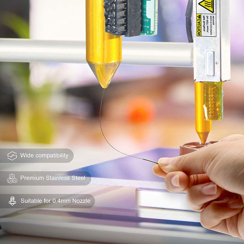 Σετ Καθαρισμού Ακροφύσου 3D Εκτυπωτή με Ακροφύσιο Καθαρισμού, Λαβίδα και Βούρτσα — Συμβατό με Εκτυπωτές MakerBot και Creality Ender