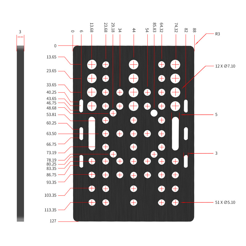 Gantry plate for 3D printers, V-slot aluminum profile, four-wheel sliding table, six-wheel pulley (Usongshine)