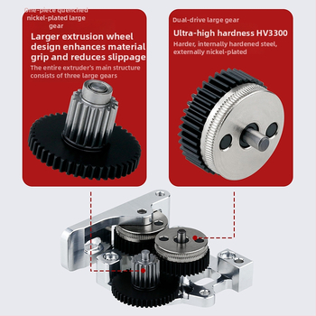 HGX-LITE σετ τροφοδοσίας εξωθητήρα, πλήρως μεταλλικός, σφυρηλατημένα ατσάλινα γρανάζια με μειωτήρα