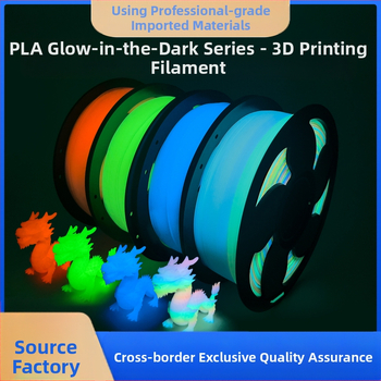 Светеща PLA нишка за 3D принтиране, диаметър 1,75 мм, кръгло сечение, марка Toksen 3D