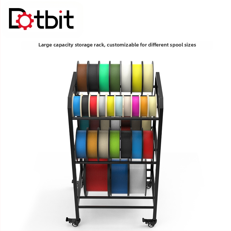 Dotbit скоба за съхранение на консумативи за 3D принтер, съвместима с тави с диаметър 150/200/250/300 мм, лесна за преместване.