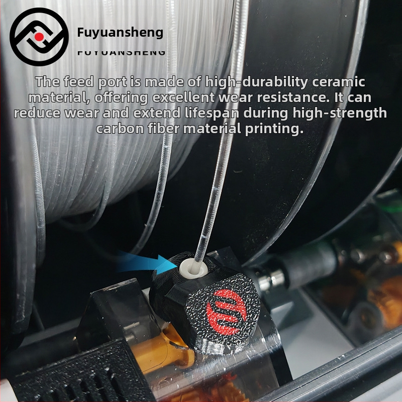Аксесоари за 3D принтер: FYSETC AMS керамичен порт за подаване на филамент, износоустойчив, съвместим с Tuozhu X1/P1P/X1C, комплект от 4 части