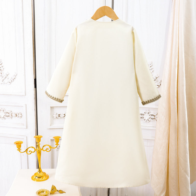 Детска етническа роба в стил Близкия изток с бродерия за момчета | 100% полиестер | За деца 3–8 години | Пролет и есен