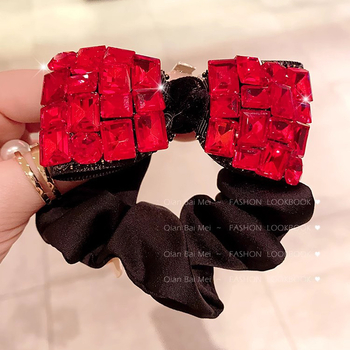 Plaukų juosta su kristalais ir kaspinu, nematoma elastinga plaukų juosta, biuro stiliui, pavasaris 2024