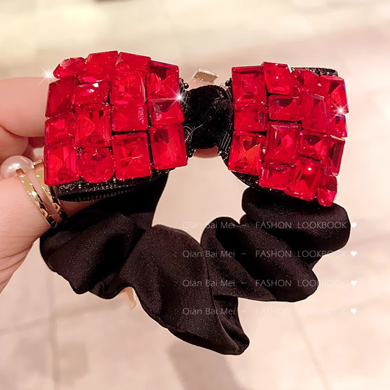 Plaukų juosta su kristalais ir kaspinu, nematoma elastinga plaukų juosta, biuro stiliui, pavasaris 2024