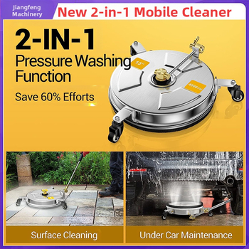 Aukšto slėgio ploviklis iš nerūdijančio plieno, dviejų funkcijų reguliuojamas šasijui ir grindims, varinė galvutė, nerūdijančio plieno rankena, 4000 psi, purškimo atstumas 10 m