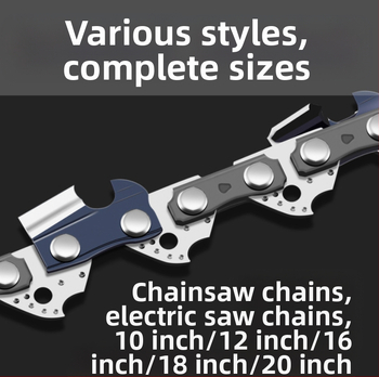 Deto pjovimo grandinė — suderinama su įvairiais pjovimo įrenginiais, dantų kietumas 8 HRC, skirta benzininiams pjovikliams