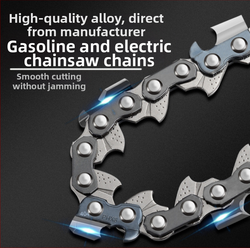 Deto pjovimo grandinė — suderinama su įvairiais pjovimo įrenginiais, dantų kietumas 8 HRC, skirta benzininiams pjovikliams