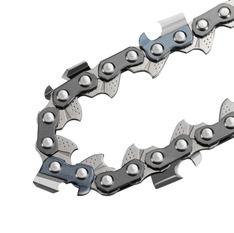 Deto pjovimo grandinė — suderinama su įvairiais pjovimo įrenginiais, dantų kietumas 8 HRC, skirta benzininiams pjovikliams