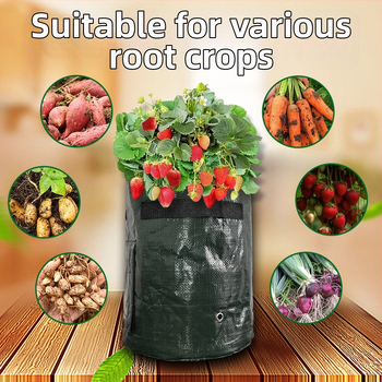 PE sodinimo maišelis, kvėpuojantis ekologiškas maišelis namų sodo darbams, žaliųjų projektų ir balkono daržovių auginimui, augimo maišelis