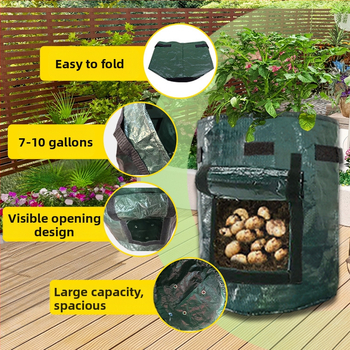 PE sodinimo maišelis, kvėpuojantis ekologiškas maišelis namų sodo darbams, žaliųjų projektų ir balkono daržovių auginimui, augimo maišelis
