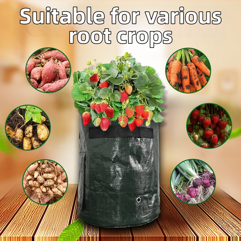 PE торба за засаждане, дишаща екологична торба за домашно градинарство, озеленяване и балконски зеленчукови градини, торба за растеж на растенията