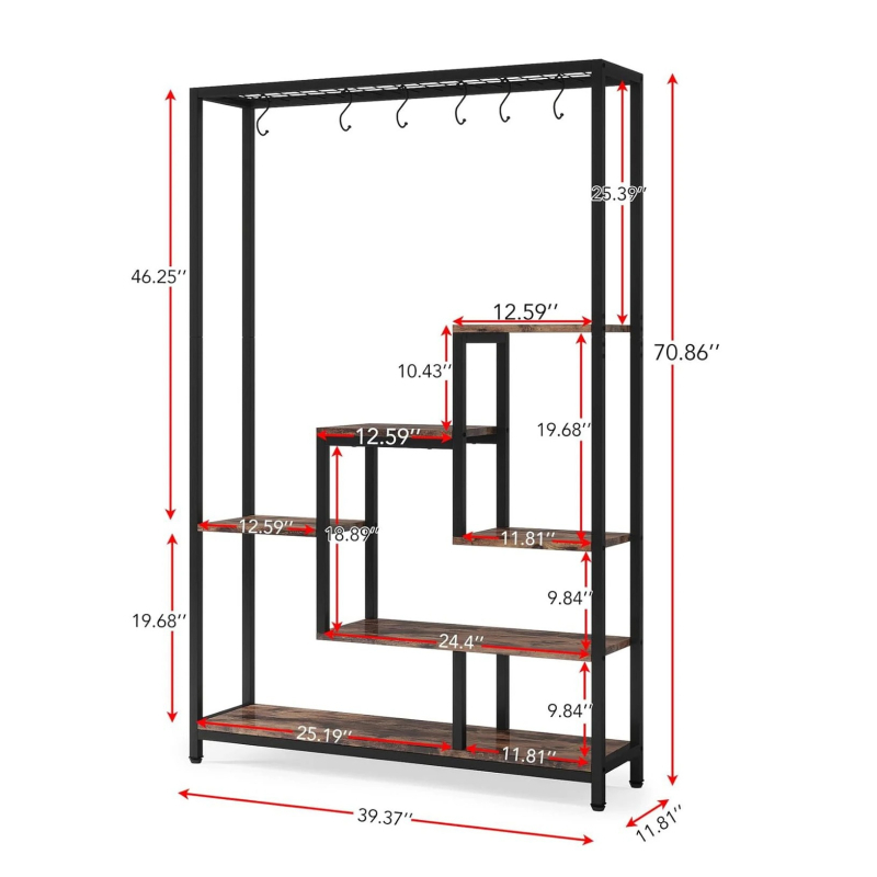 Πενταώροφη μεταλλική βάση για φυτά σε μπαλκόνι και σαλόνι; μοντέρνος μινιμαλιστικός σχεδιασμός; προσαρμόζεται σύμφωνα με τα σχέδια.