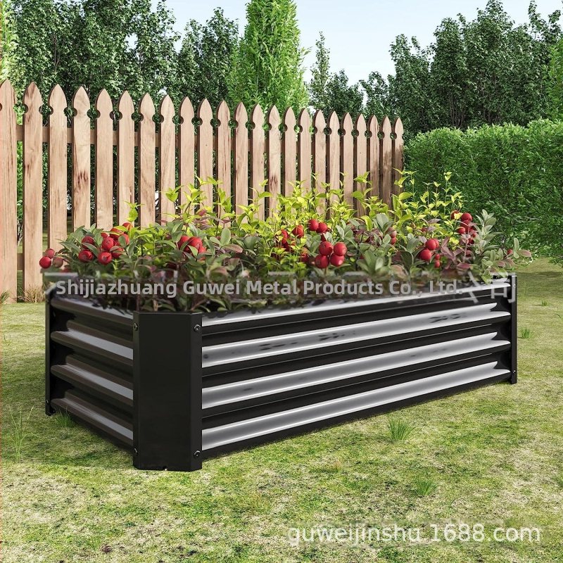 Галванизиран железен цветарник-рамка за лехи — корозионно устойчив, здрава и издръжлива конструкция, водоспестяваща, тегло 4–40 кг