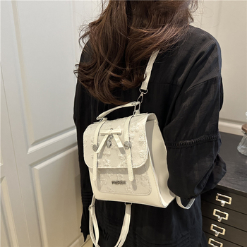 Γυναικείο σακίδιο πλάτης — στυλ δρόμου, PU υλικό, μαγνητικό κλείσιμο, πολυεστερική επένδυση