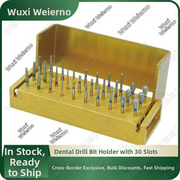 Dentālais komplekts ar 30 karborunduma frēzēm ar frēžu turētāju, augstas ātruma fresa kastē, polirošanas un slīpēšanas galviņas — iepakojums 200 kastēs