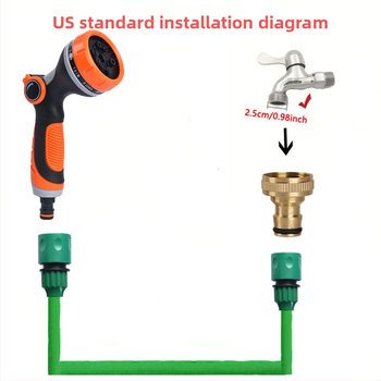 Κηπουρικός τηλεσκοπικός σωλήνας νερού με πιστόλι υψηλής πίεσης, Υλικό: TPE, Κωδικός: B89_, Για πλύσιμο αυτοκινήτου και ποτίσιμο φυτών