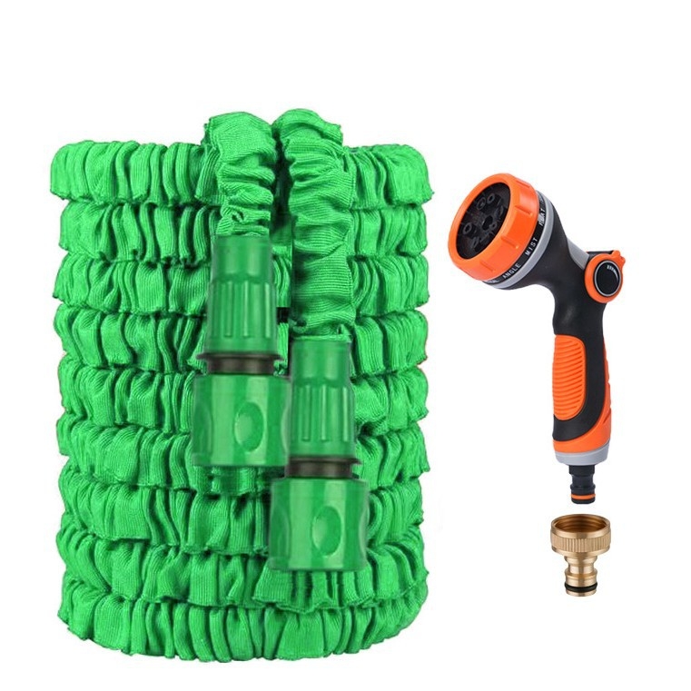 Furtun de grădină telescopic cu pistol de înaltă presiune, Material: TPE, Cod: B89_, pentru spălarea mașinii și udarea plantelor