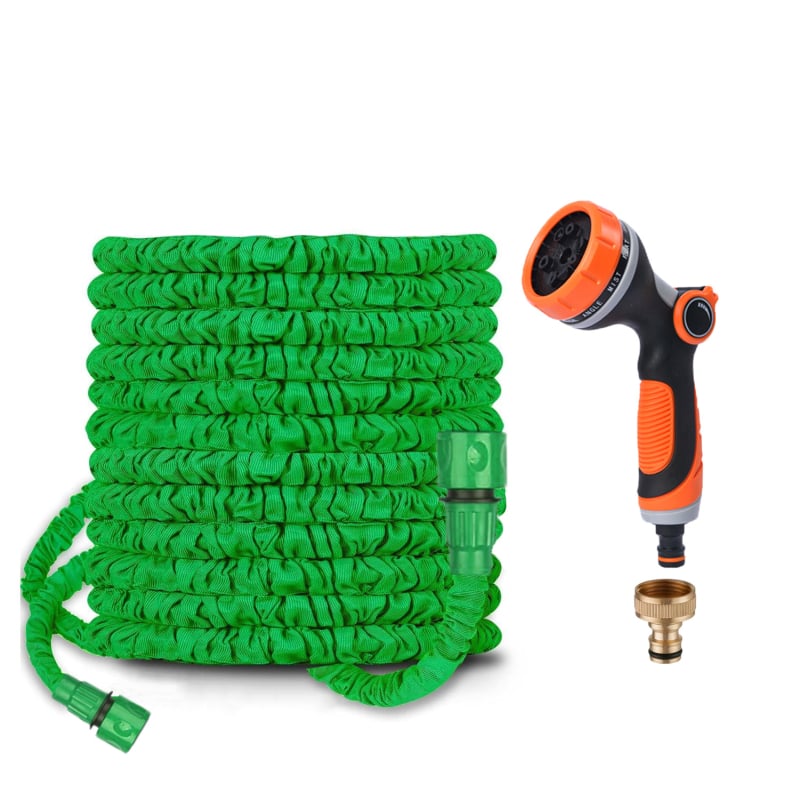 Furtun de grădină telescopic cu pistol de înaltă presiune, Material: TPE, Cod: B89_, pentru spălarea mașinii și udarea plantelor