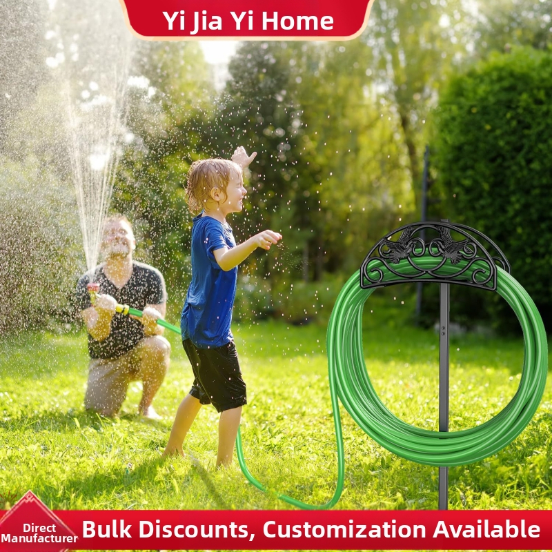 Benefit метален държач за градински маркуч, разглобяем, самостоятелна стойка, полирана повърхност