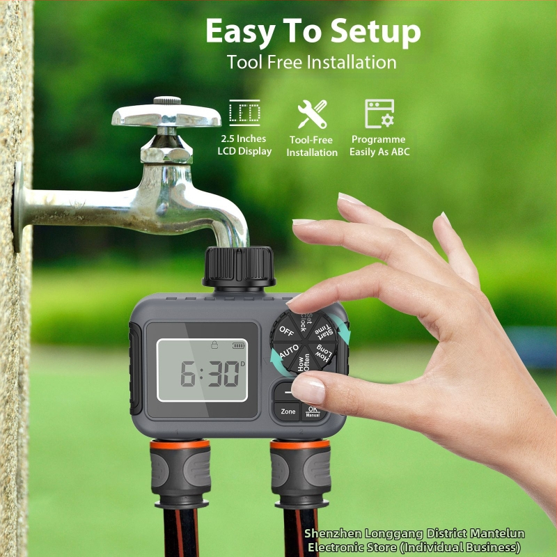 Časovač zavlažovania kvapkovým systémom s inteligentným časovaním (ABS materiál; séria kvapkového zavlažovania; určené pre verejné zelené plochy a záhrady)
