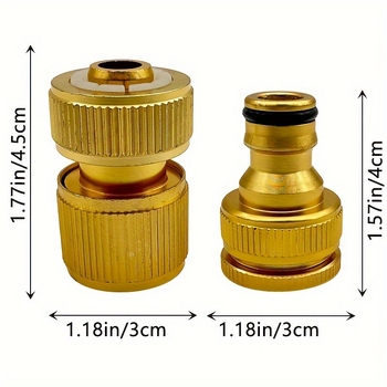 Σύνδεσμος νερού με γρήγορη σύνδεση, μάρκα Qicheng — συμβατός με ποικιλία πιστολών νερού και σωλήνων.