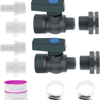 2 gab PVC lietus mucas krānu komplekts, 3/4 collas savienojums