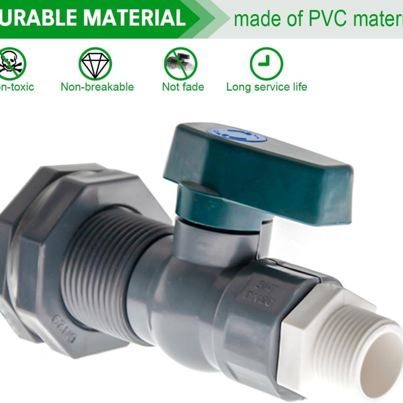 2 gab PVC lietus mucas krānu komplekts, 3/4 collas savienojums