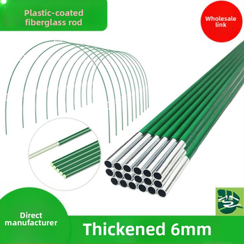 Rinkinys pluošto stiklo ir nerūdijančio plieno strypų sodo šiltnamio arkinei laikiklei (plastiku dengtos pluošto strypai)