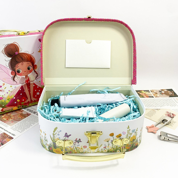 Virágos Tündér Kézitáska UV Nyomtatással, Papír Anyag, Rajzfilm Stílus, 2 Darabos Ajándékdoboz Készlet