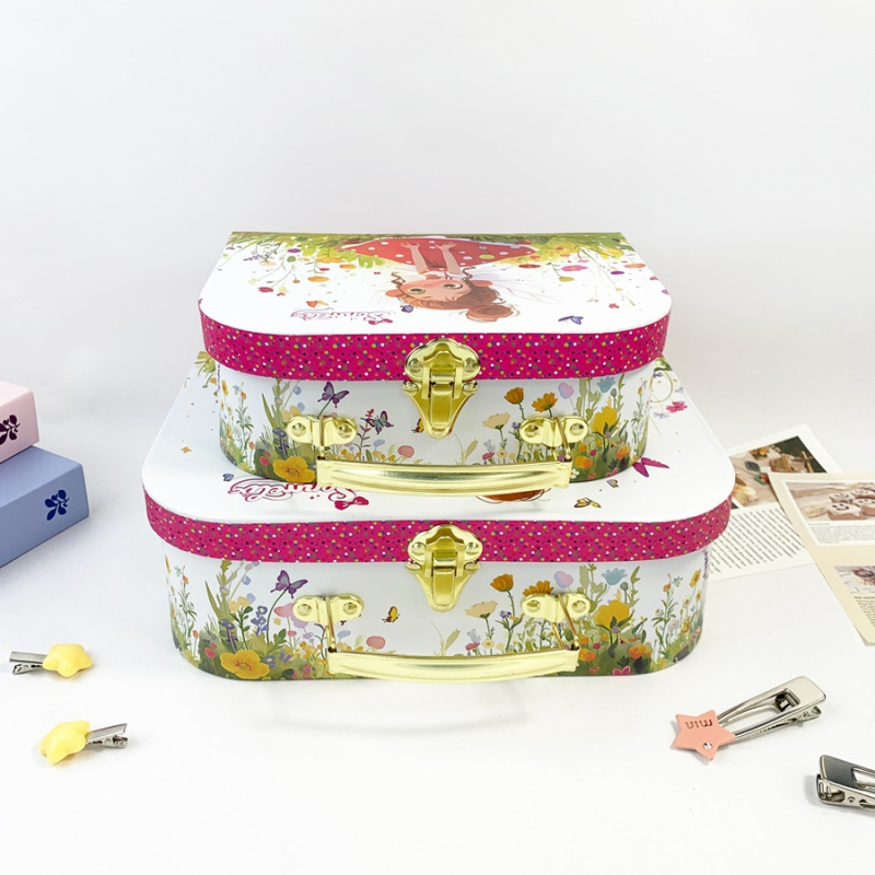 Virágos Tündér Kézitáska UV Nyomtatással, Papír Anyag, Rajzfilm Stílus, 2 Darabos Ajándékdoboz Készlet